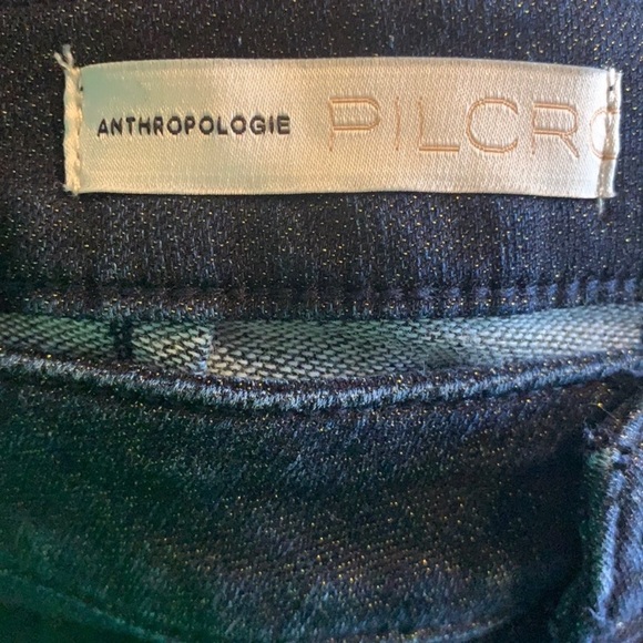 NWOT Anthro Pilcro shimmer high rise jeans - Picture 5 of 9